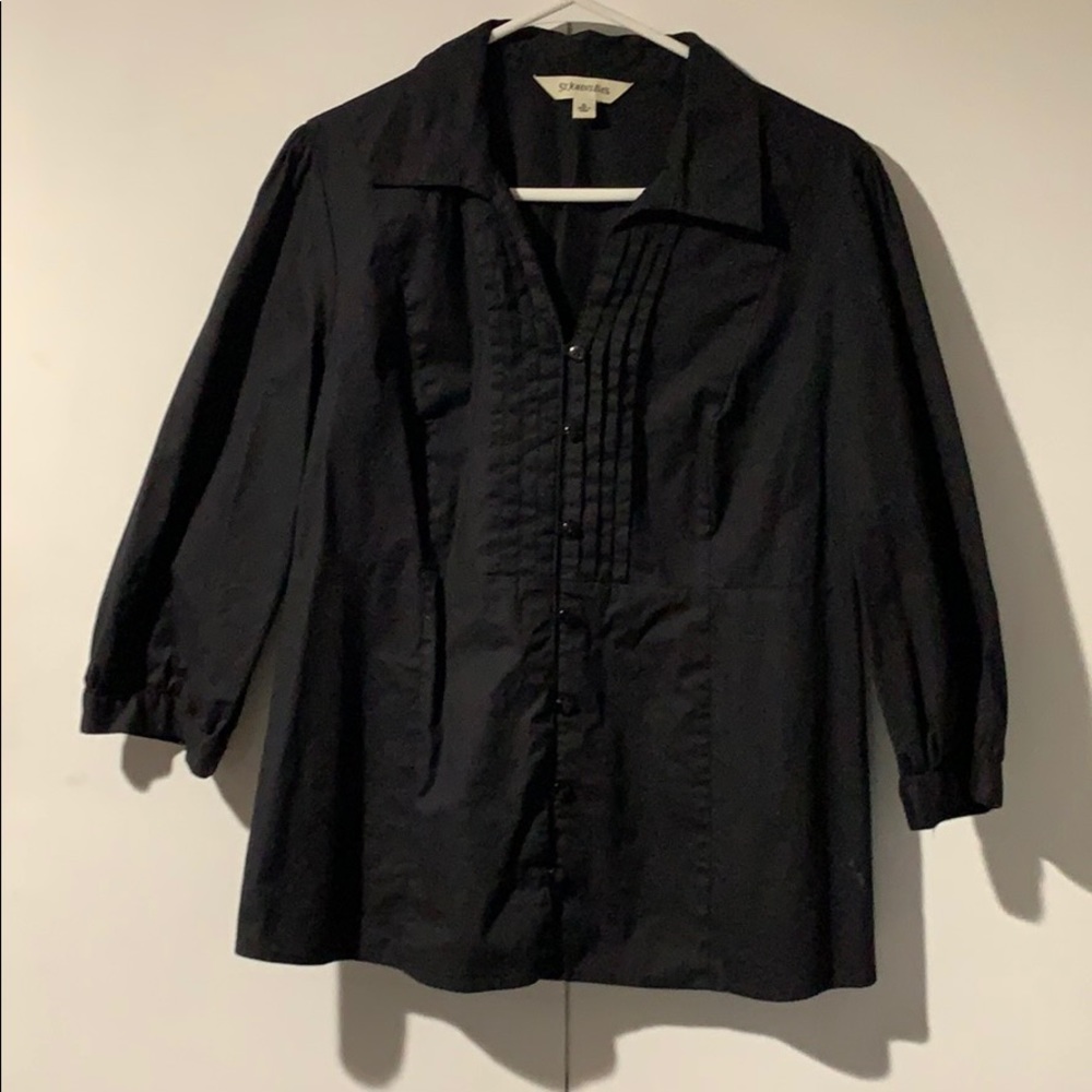 3/4 Sleeve Button Down Shirt